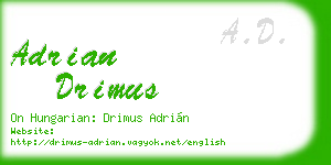 adrian drimus business card